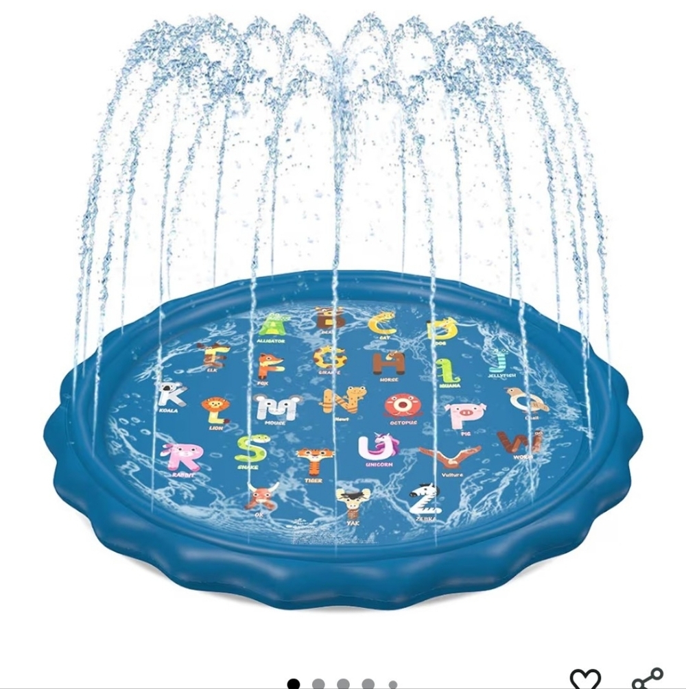 Blue Alphabet Splash Pad